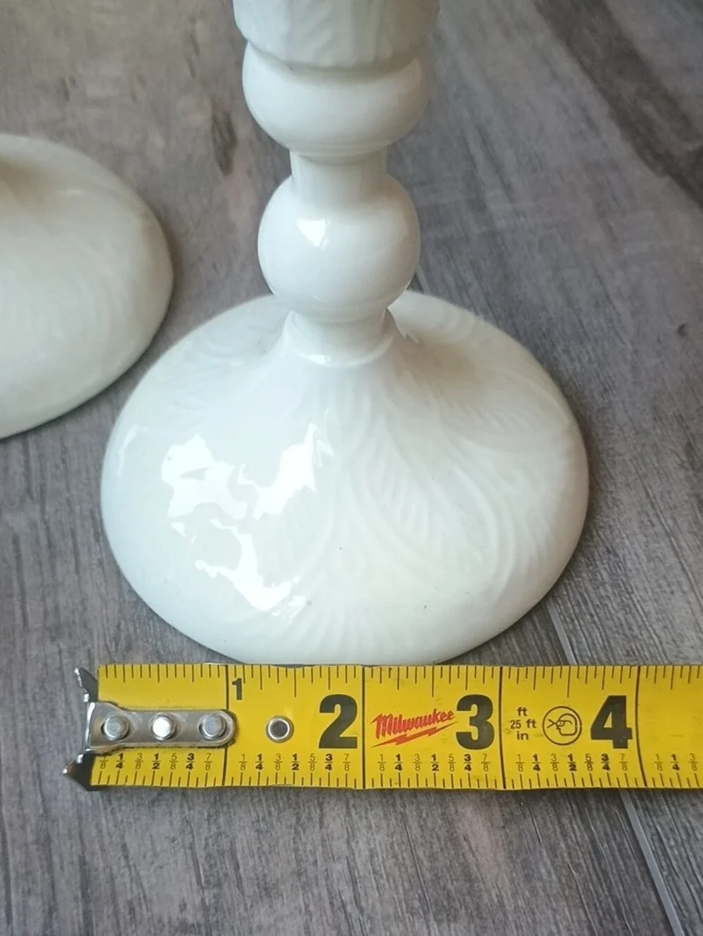 Terrain Ivory Enamel 3-Piece Candlestick Set